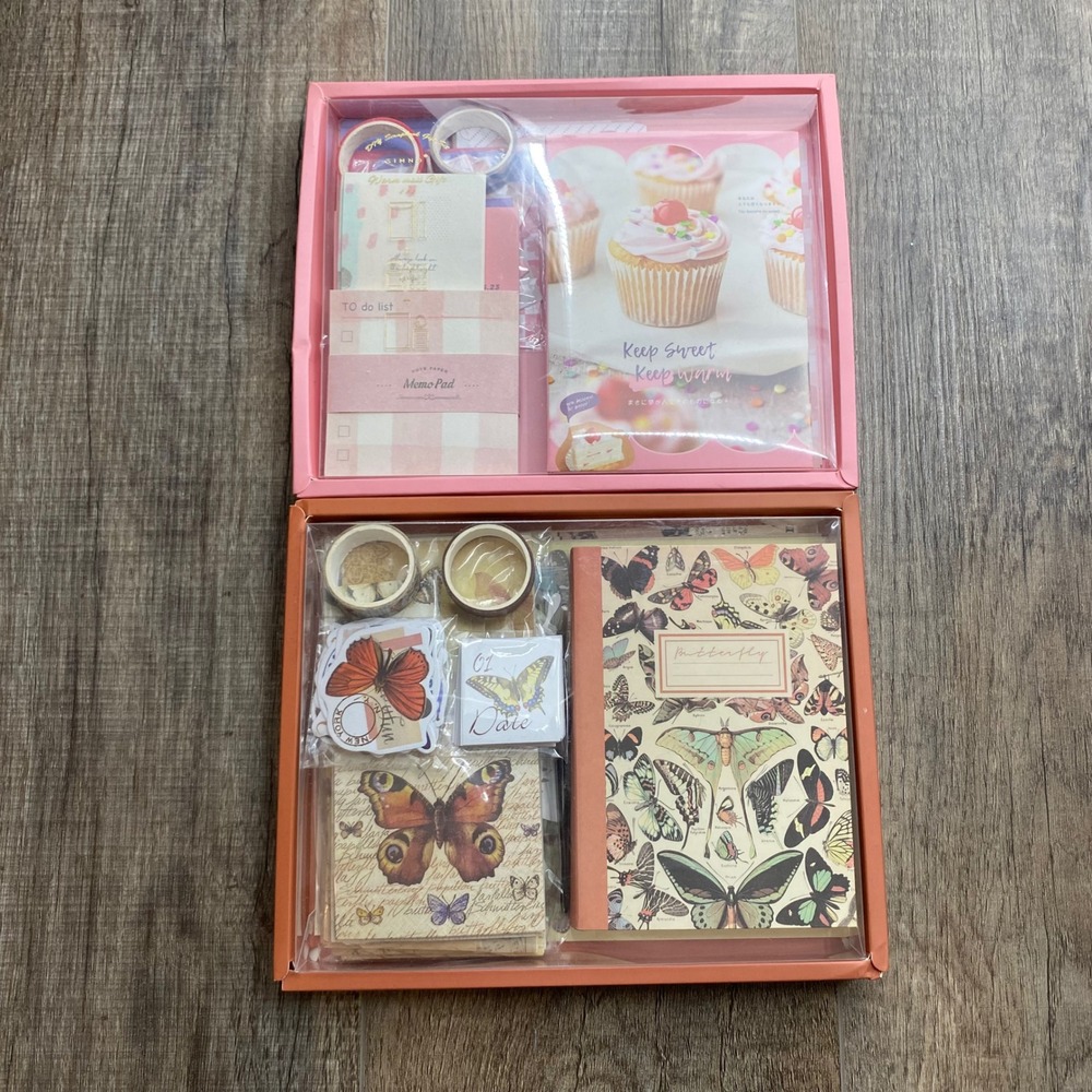 Simno Scrapbook Gift Sets My Sweetheart Cupcake & Butterfly Melody A6 Journals